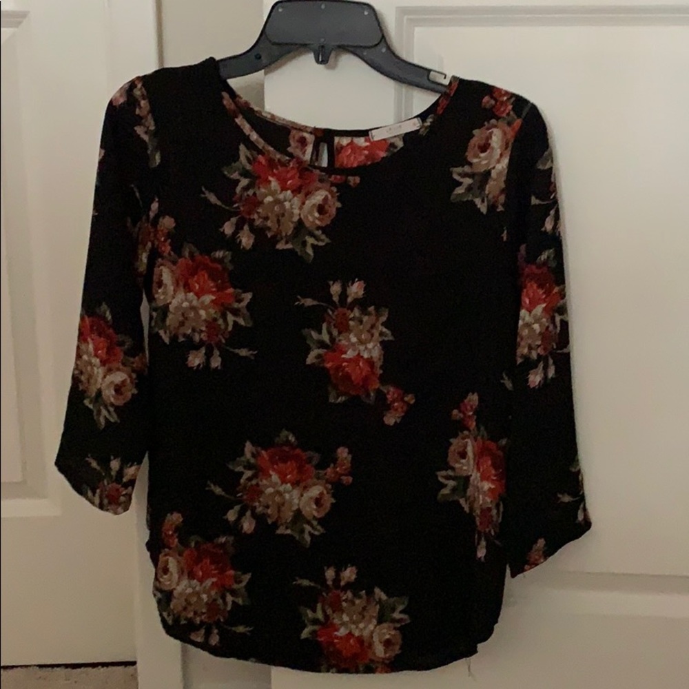 Flower print blouse